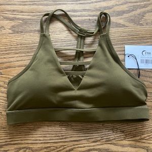Zyia - Olive Grid Bra - M - NWT